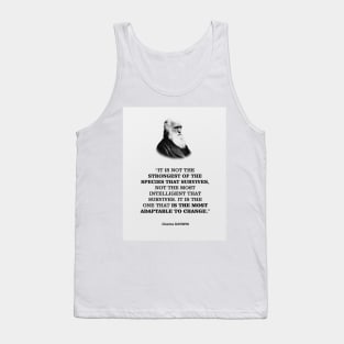 Charles Darwin Motivational Quote Tank Top